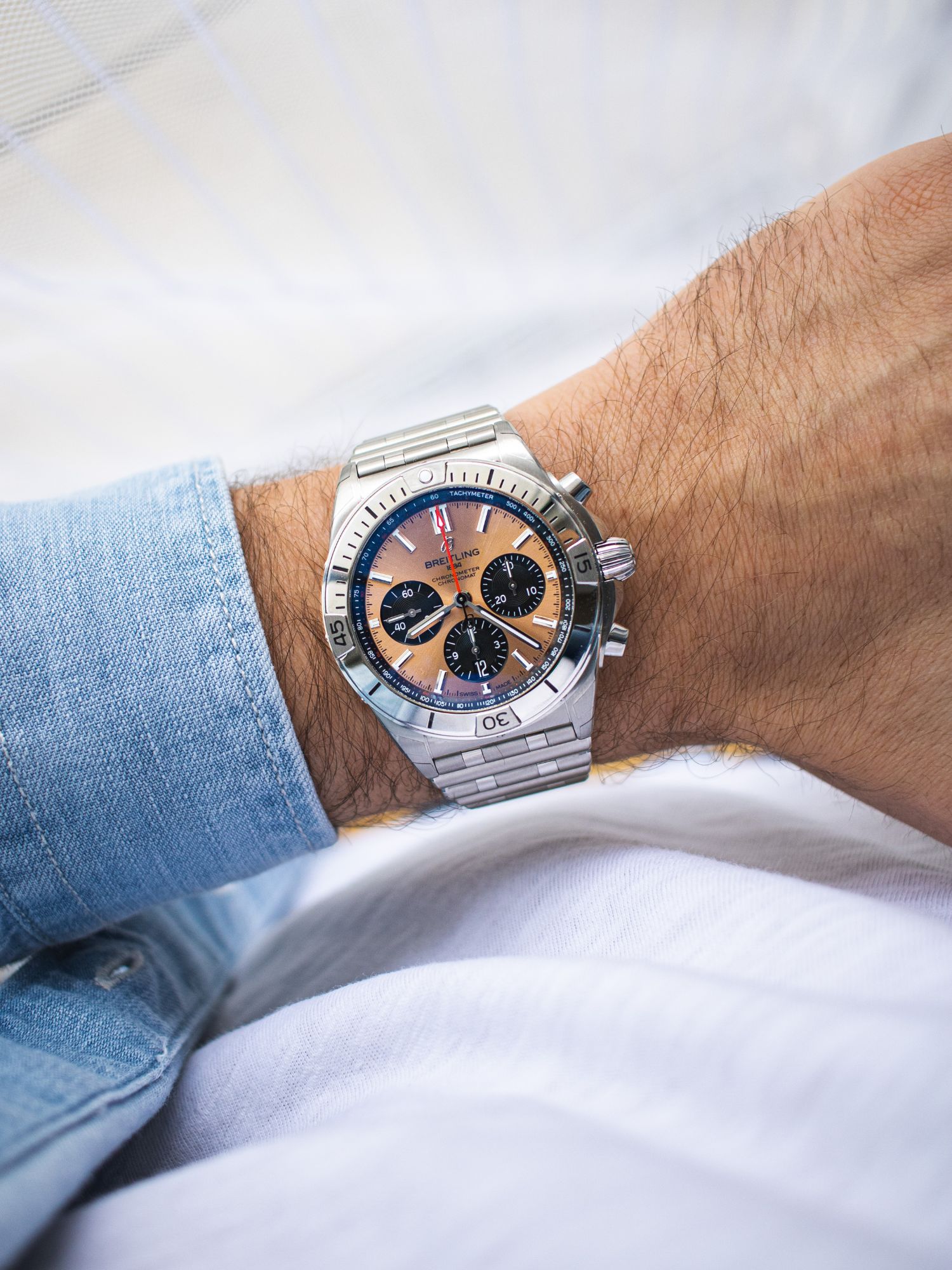 Wristshot der Breitling Chronomat B01 42