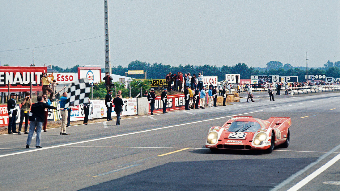 Porsche 1970 beim Rennen von Le Mans