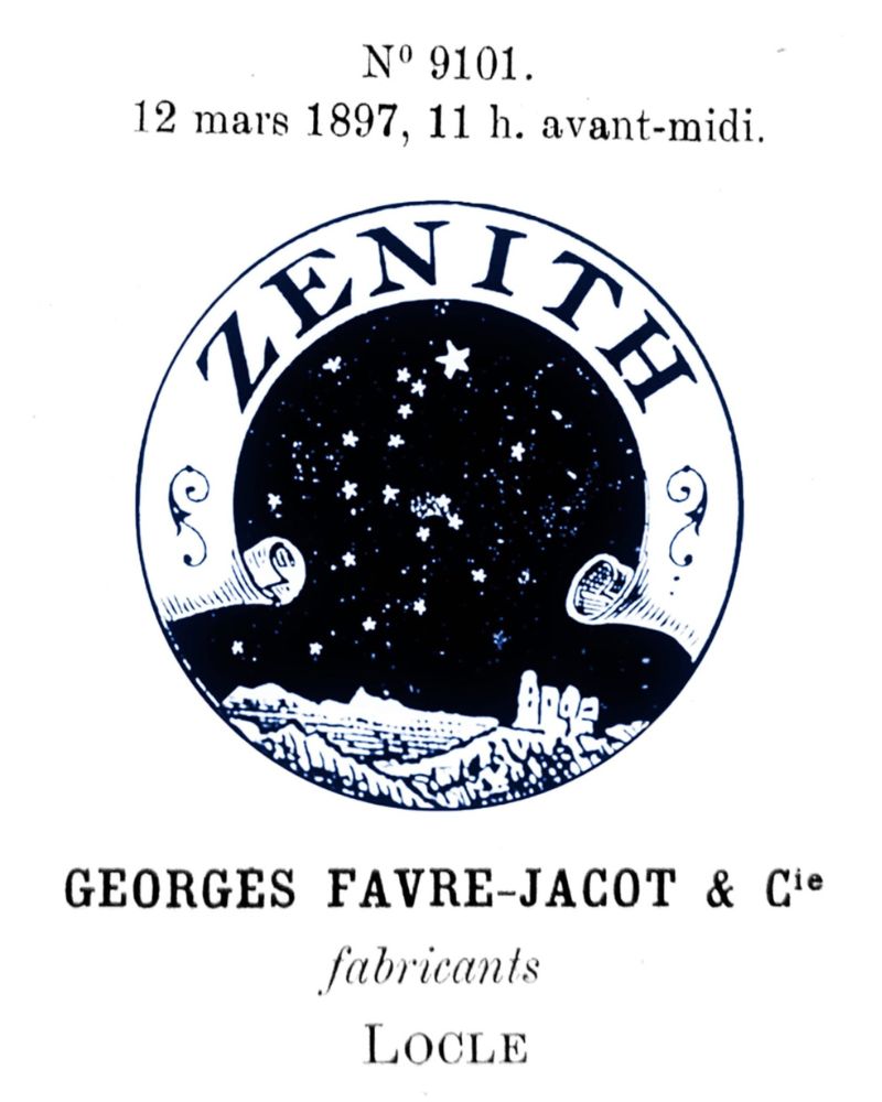 Logo der Marke Zenith auf weißem Hintergrund