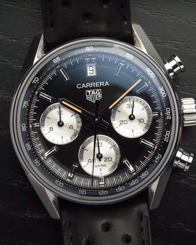 Nahaufnahme der TAG Heuer Carrera Glassbox