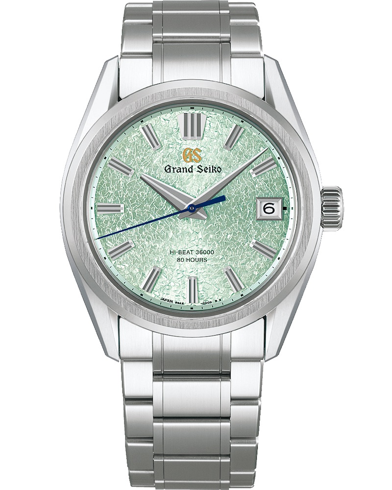 Grand Seiko SLGH021; Uhr mit grünem Zifferblatt an Edelstahlarmband