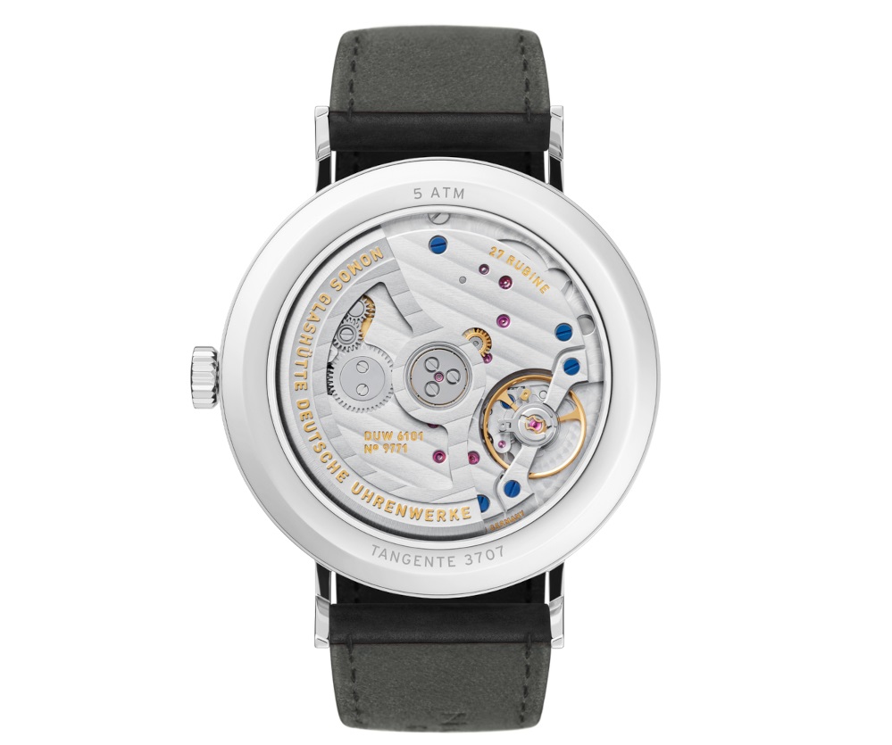 Rückansicht der Nomos Glashütte Tangente Neomatik 41 Update Referenz: 182