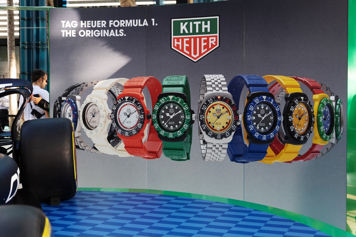 Ein Werbesujet der neuen TAG Heuer Formula 1 beim Formel 1 Grand Prix in Miami.