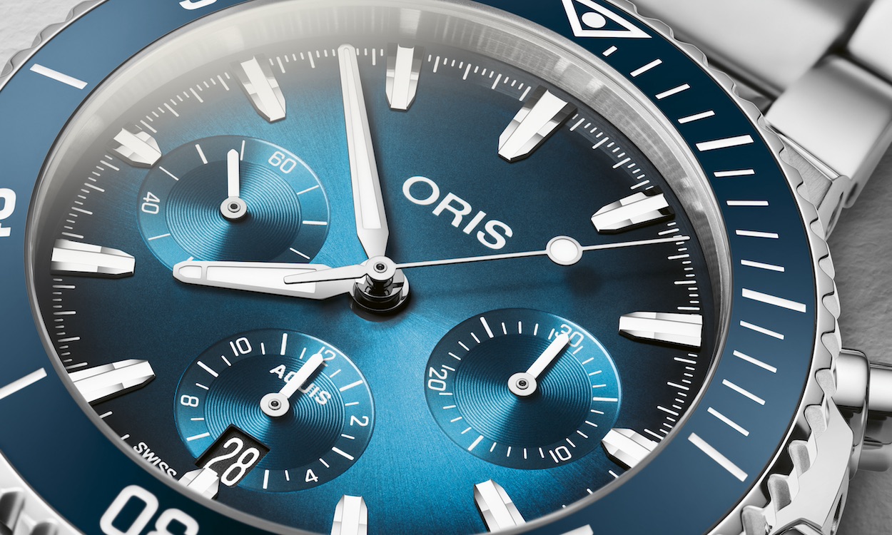 Oris Aquis Chronograph mit blauem Zifferblatt