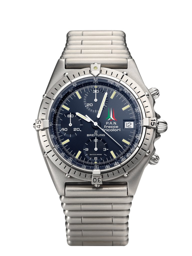 Frontansicht des Chronographen von Breitling für die Frecce Tricolore.