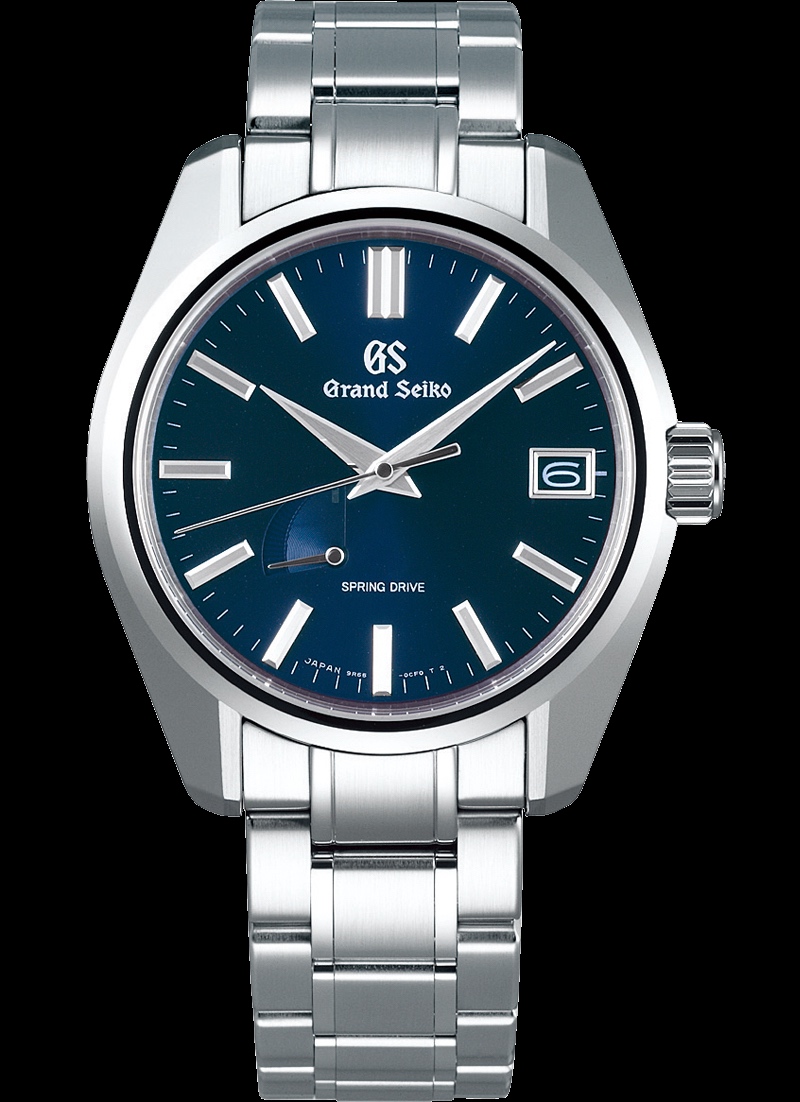 Grand Seiko SBGA375 Vorderseite auf schwarzem Untergrund