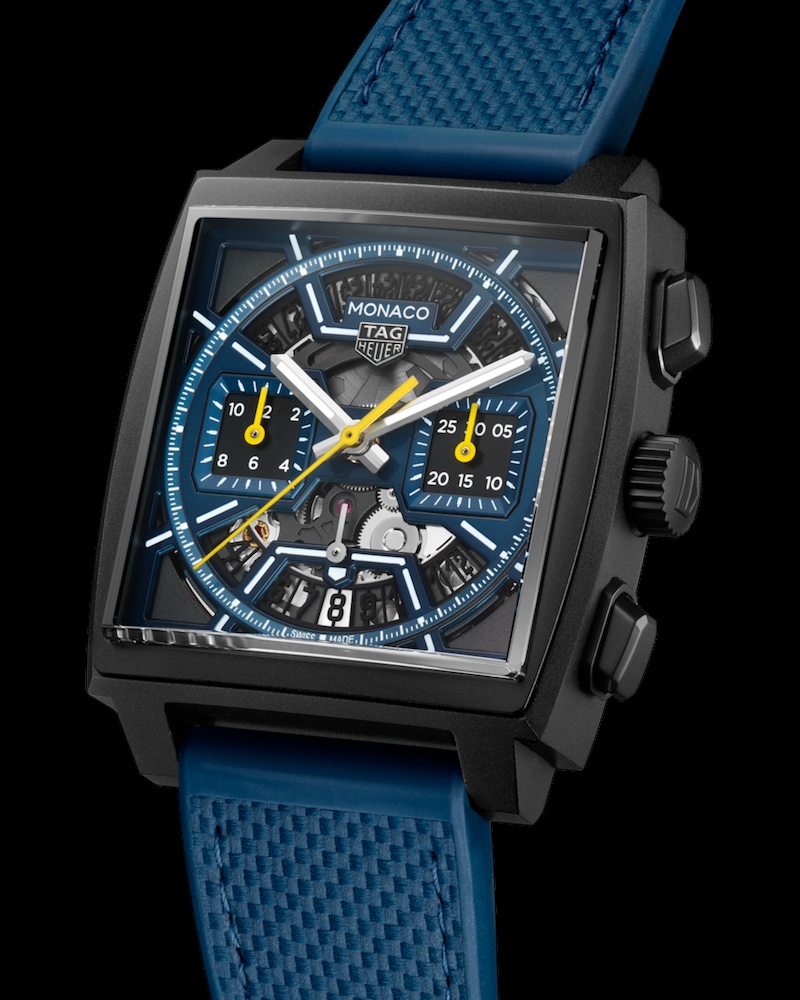 TAG Heuer Monaco mit schwarz blauem Zifferblatt