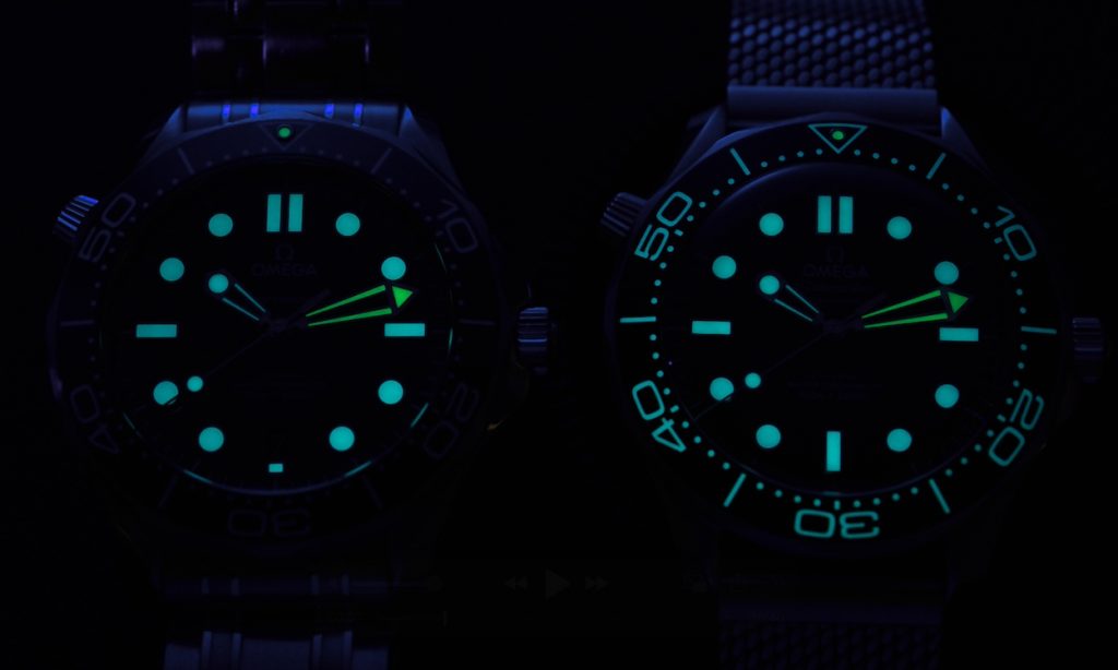 Lumeshot der klassischen Seamaster mit der neuen No-Date Variante