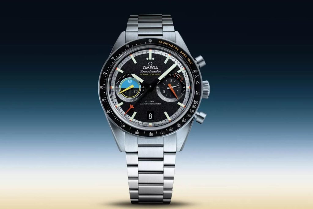 Frontansicht der neuen OMEGA Speedmaster Pilot.