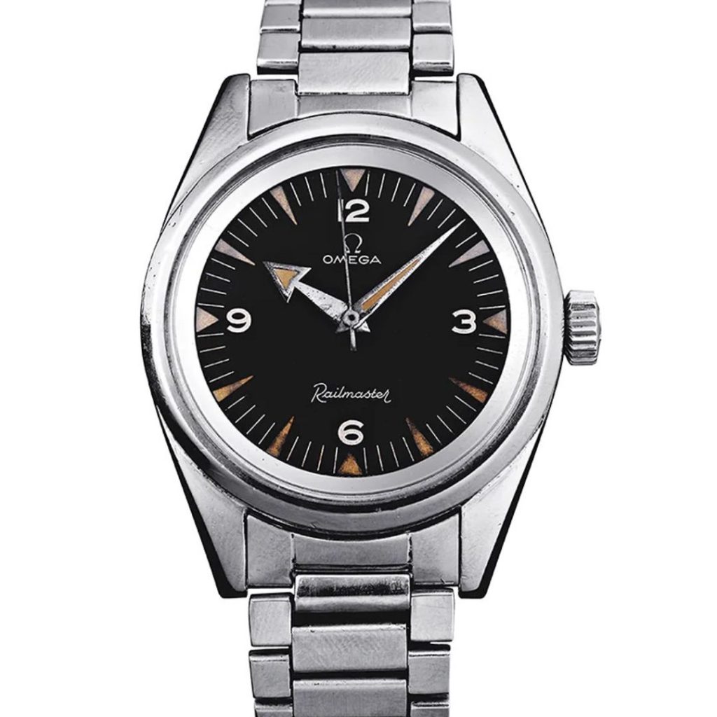 Blick auf die OMEGA Railmaster aus dem Jahr 1957.
