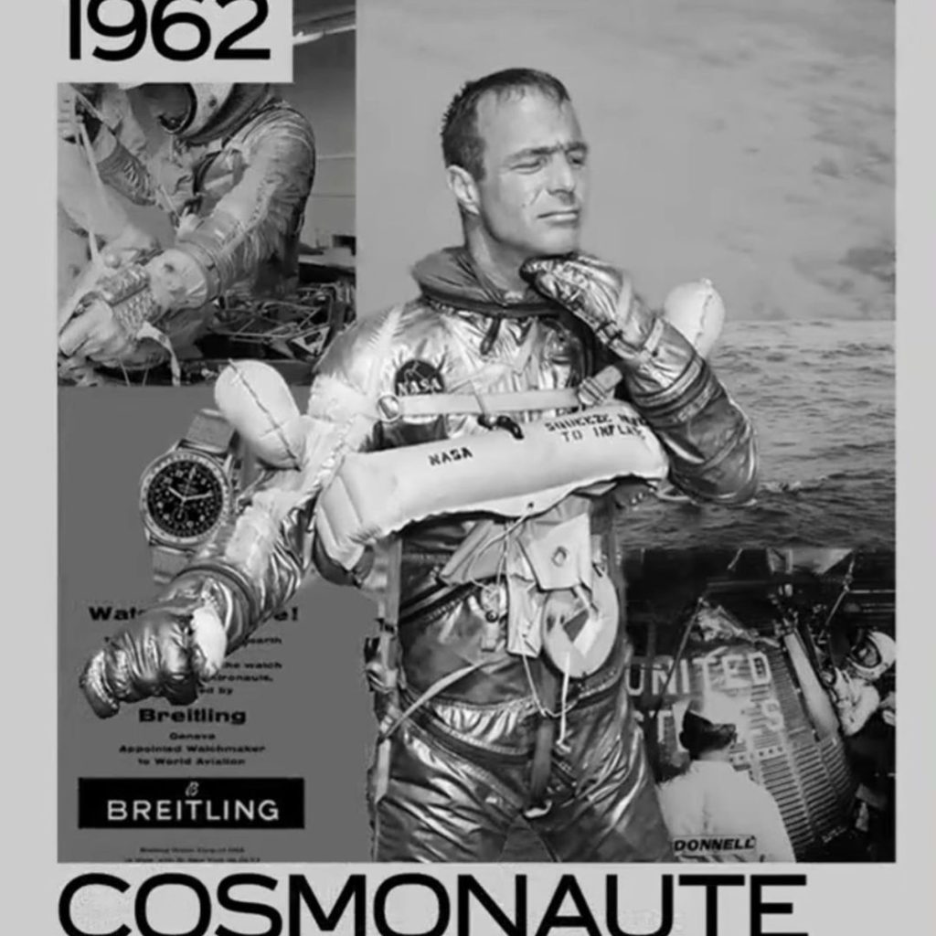 Foto von Astronat Scott Carpenter in schwarzweiß