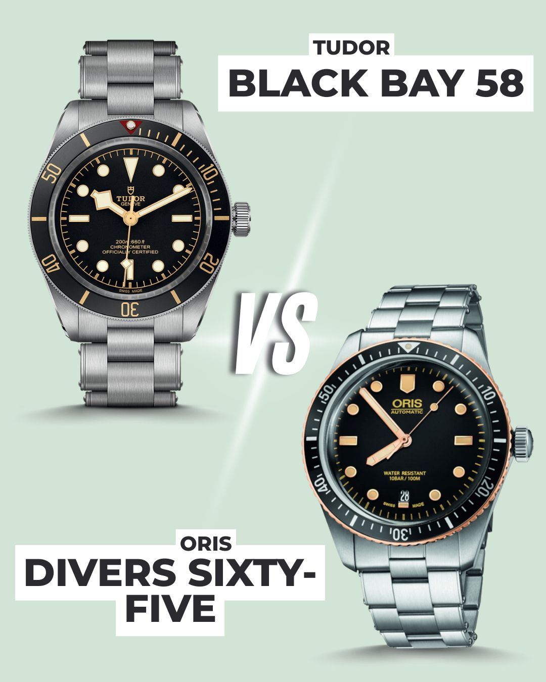 TUDOR Black Bay 58 vs. ORIS Divers Sixty Five featured image