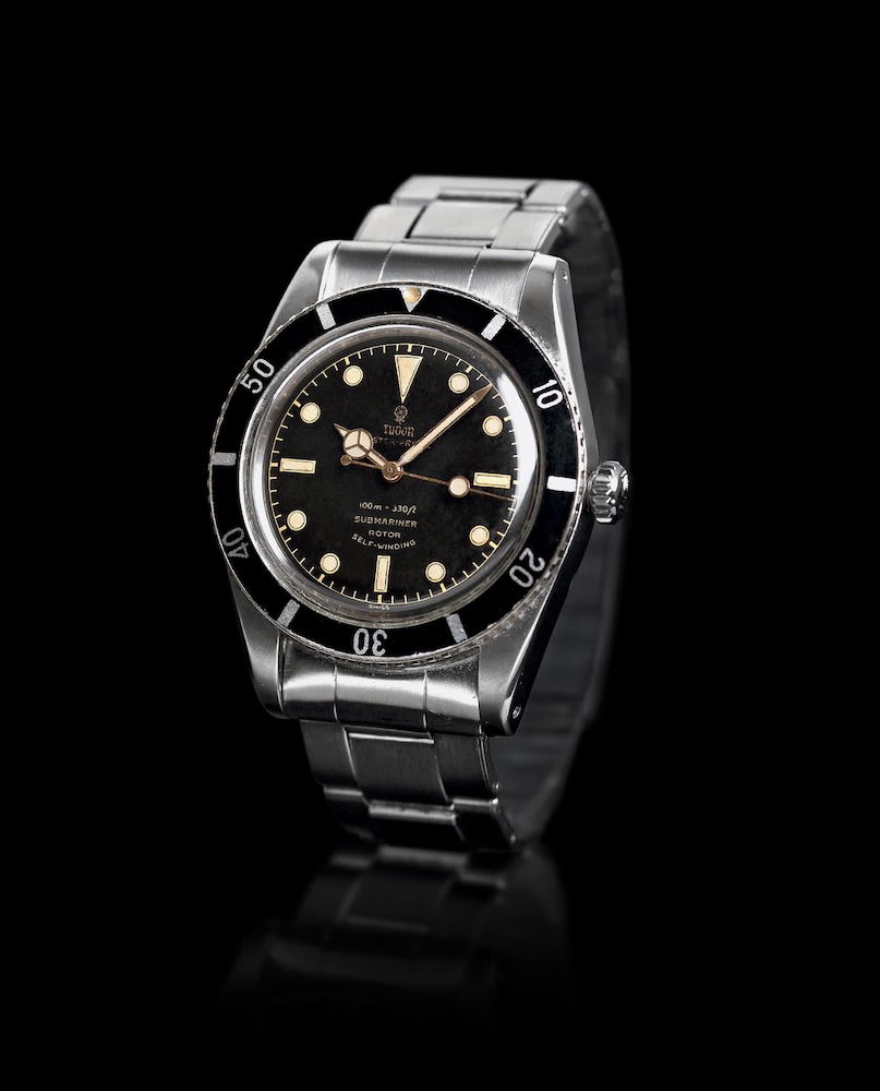 TUDOR Oyster Submariner Ref 7922 vor schwarzem Hintergrund
