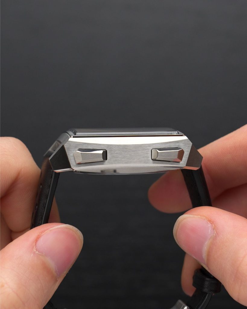 Seitlicher Blick auf die Pusher der TAG Heuer Monaco 2026.